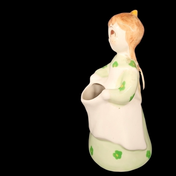 Vintage California Pottery DELEE? Rare freckled girl planter vase - Picture 10 of 10